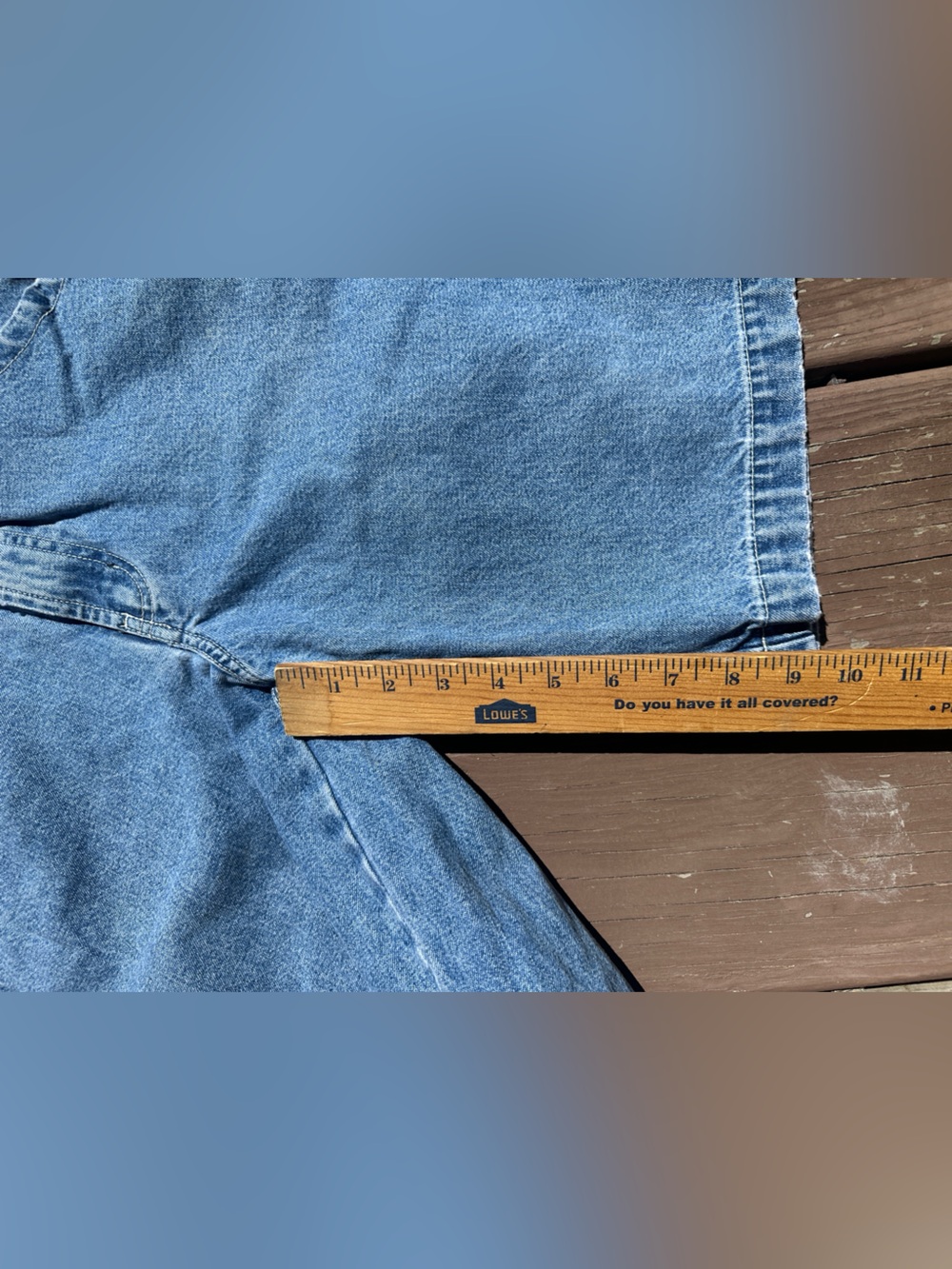 UNIONBAY Light Blue Denim Shorts with Red Logo Tag - Picture 5 of 6